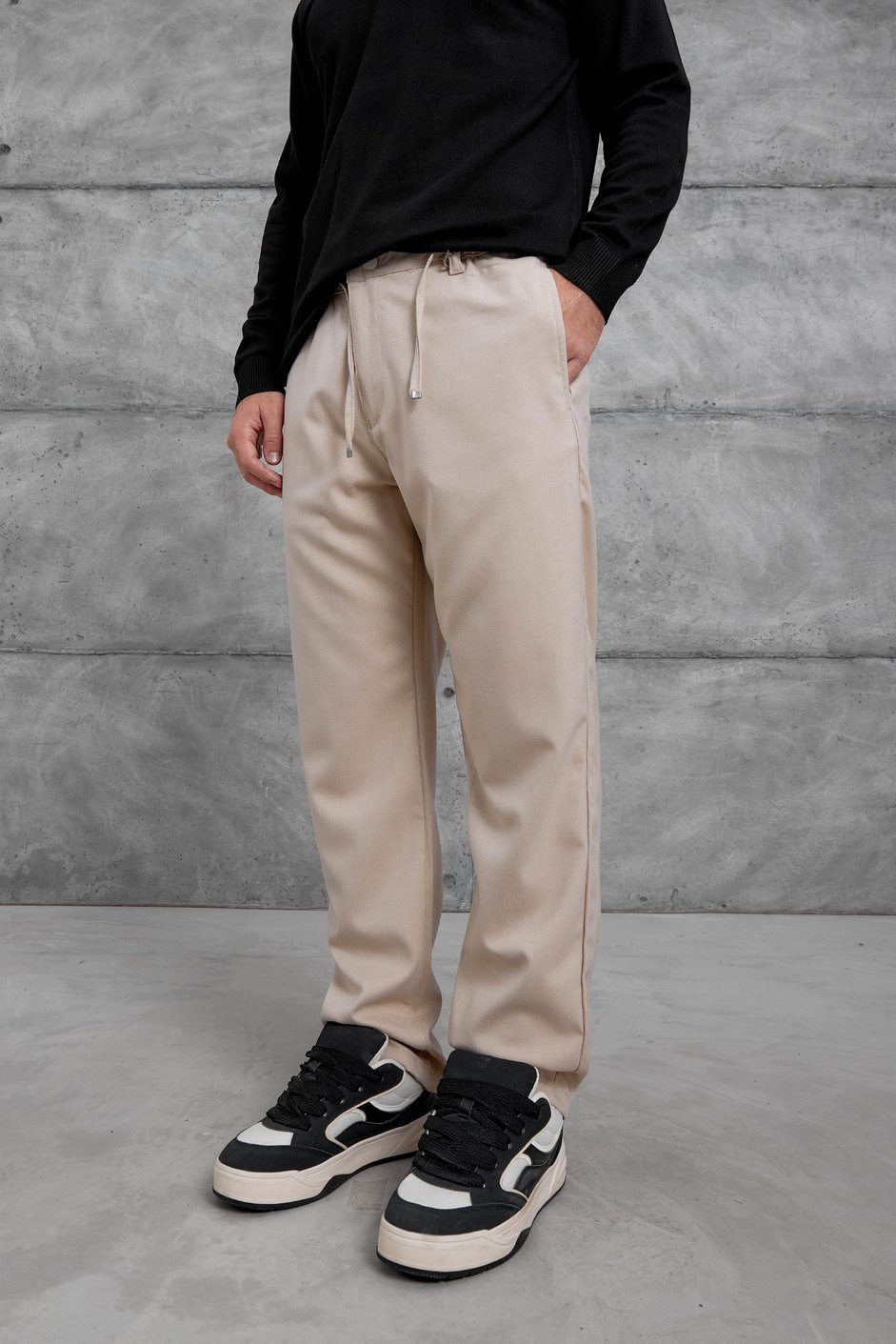 Krem MMX JOGGER KUMAŞ PANTOLON