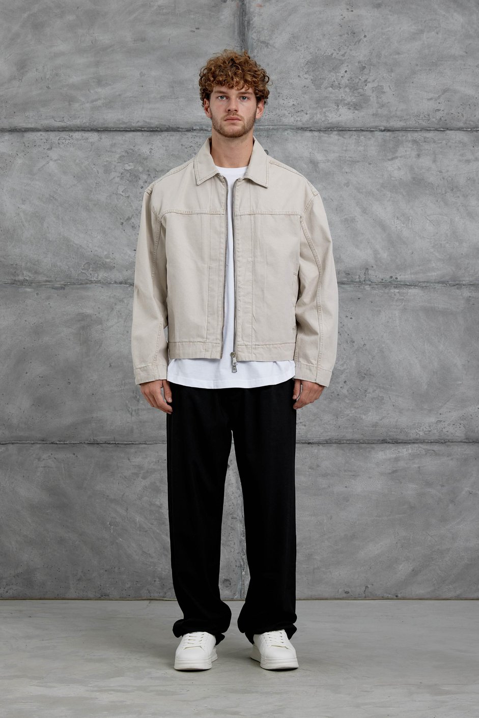 Krem Mmx Oversize Kot Ceket
