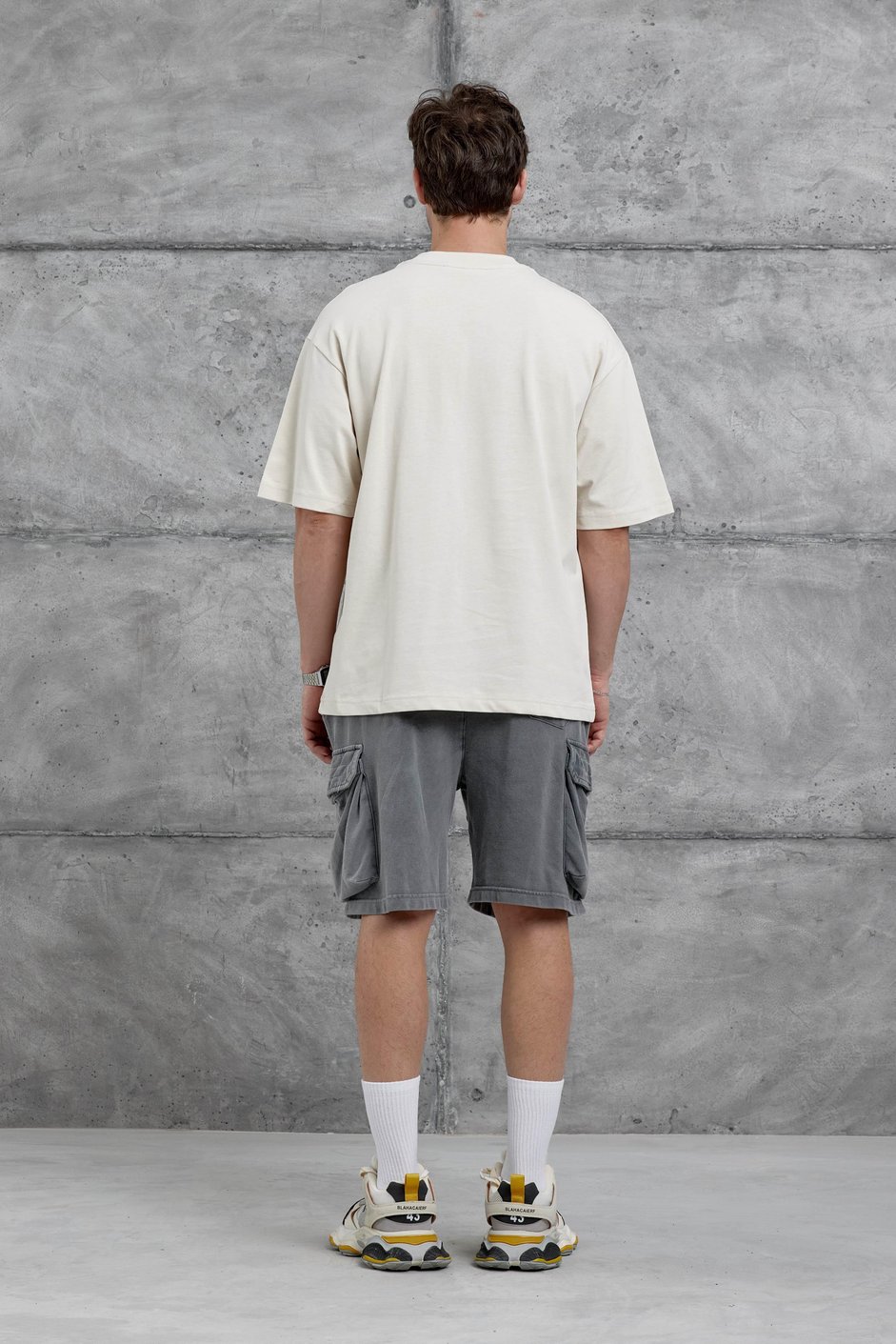 Krem Murth Baskılı Oversize Tshirt