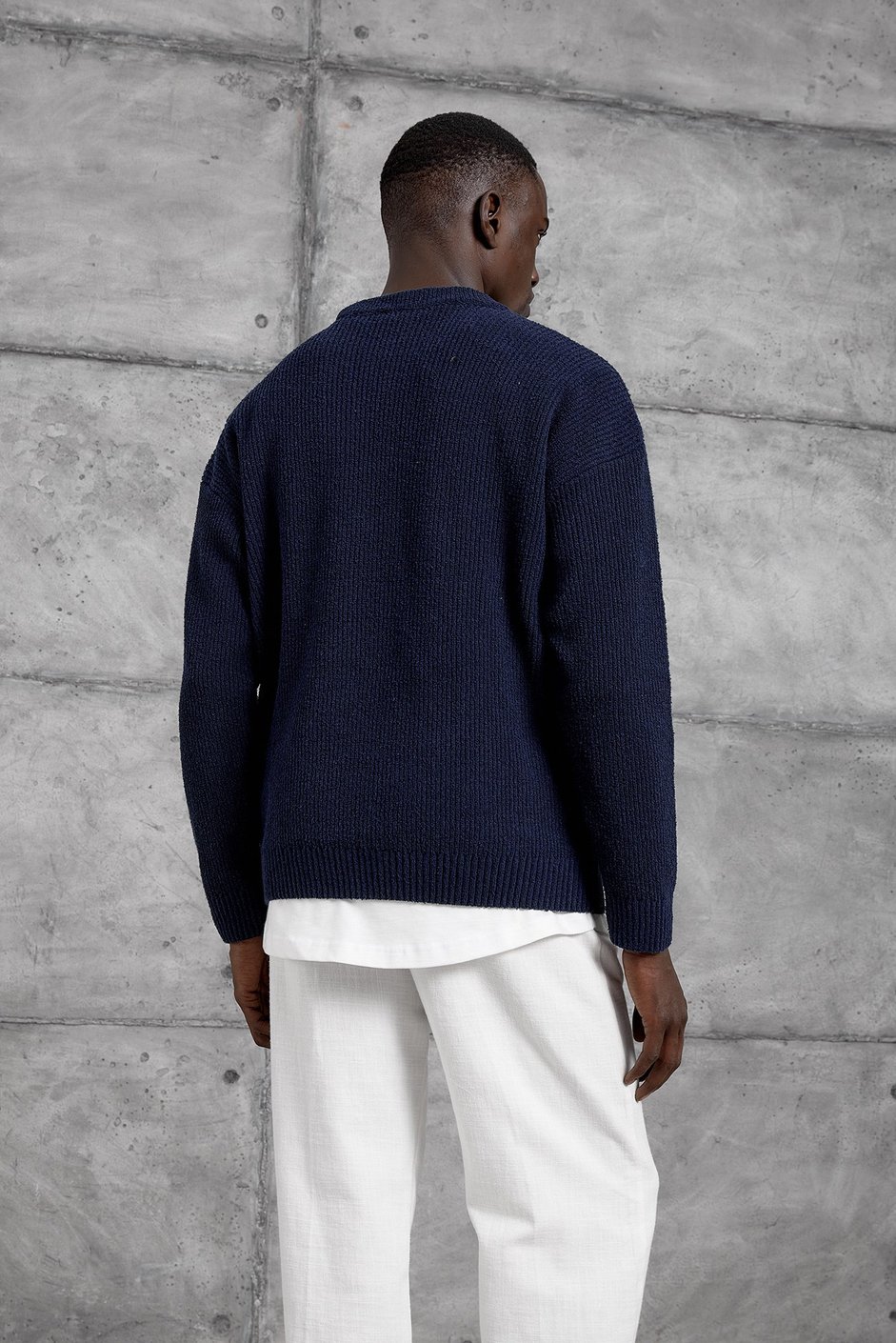 Lacivert DP BİSİKLET YAKA TRİKO SWEATSHIRT