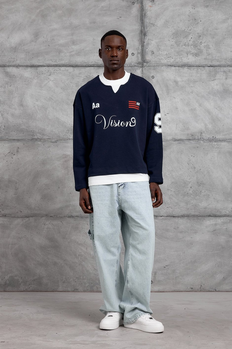 Lacivert NMRC RAKAMLI OVERSIZE SWEATSHIRT