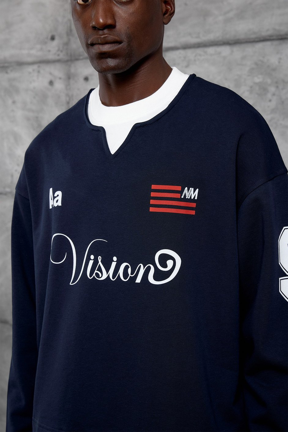 Lacivert NMRC RAKAMLI OVERSIZE SWEATSHIRT
