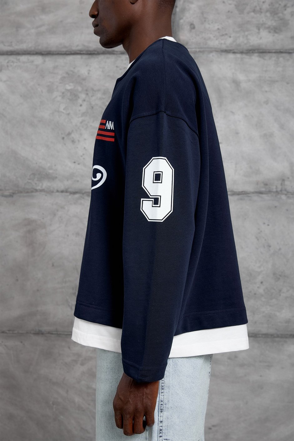 Lacivert NMRC RAKAMLI OVERSIZE SWEATSHIRT
