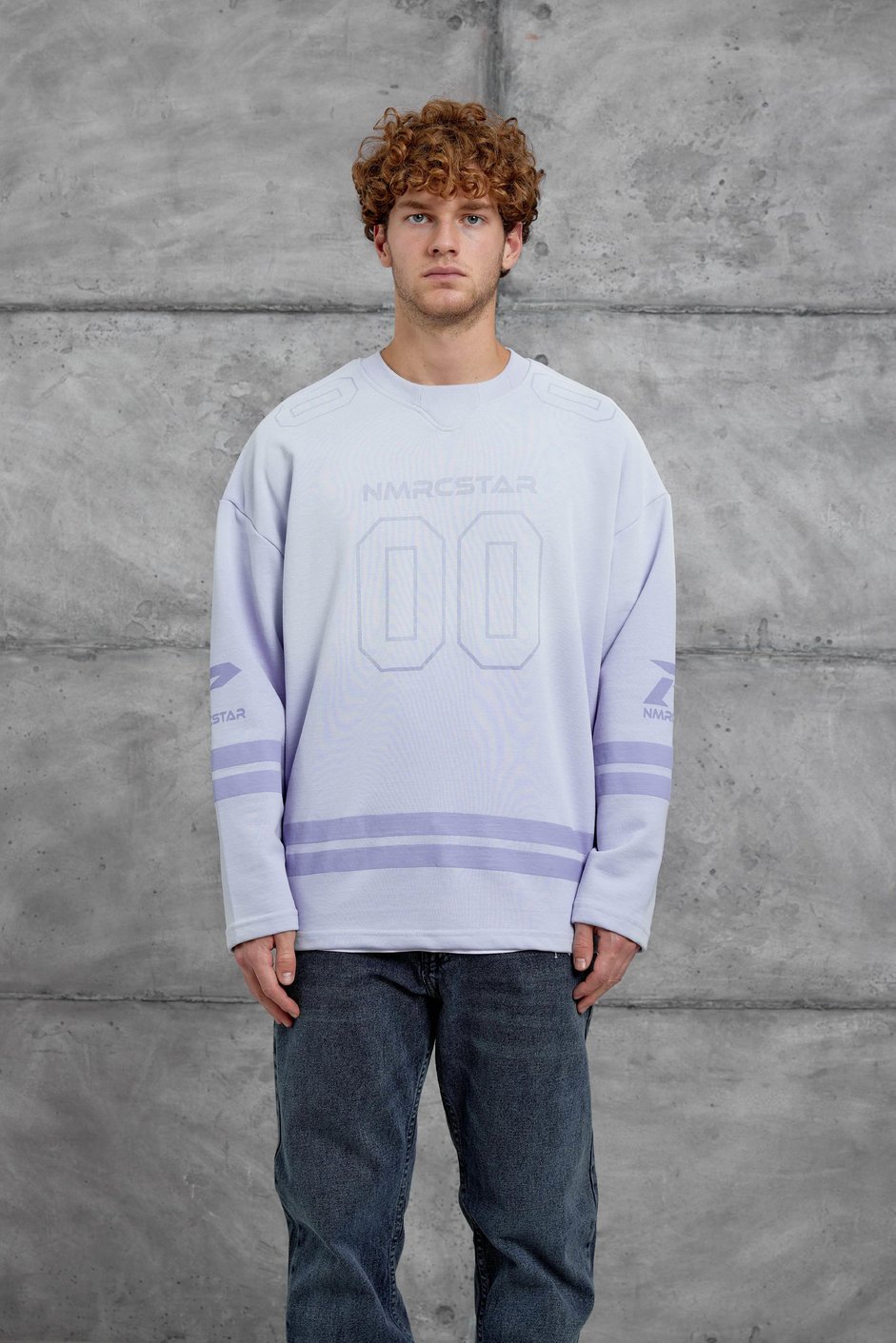 Lila Nmrc 00 Baskılı Oversize Sweatshirt
