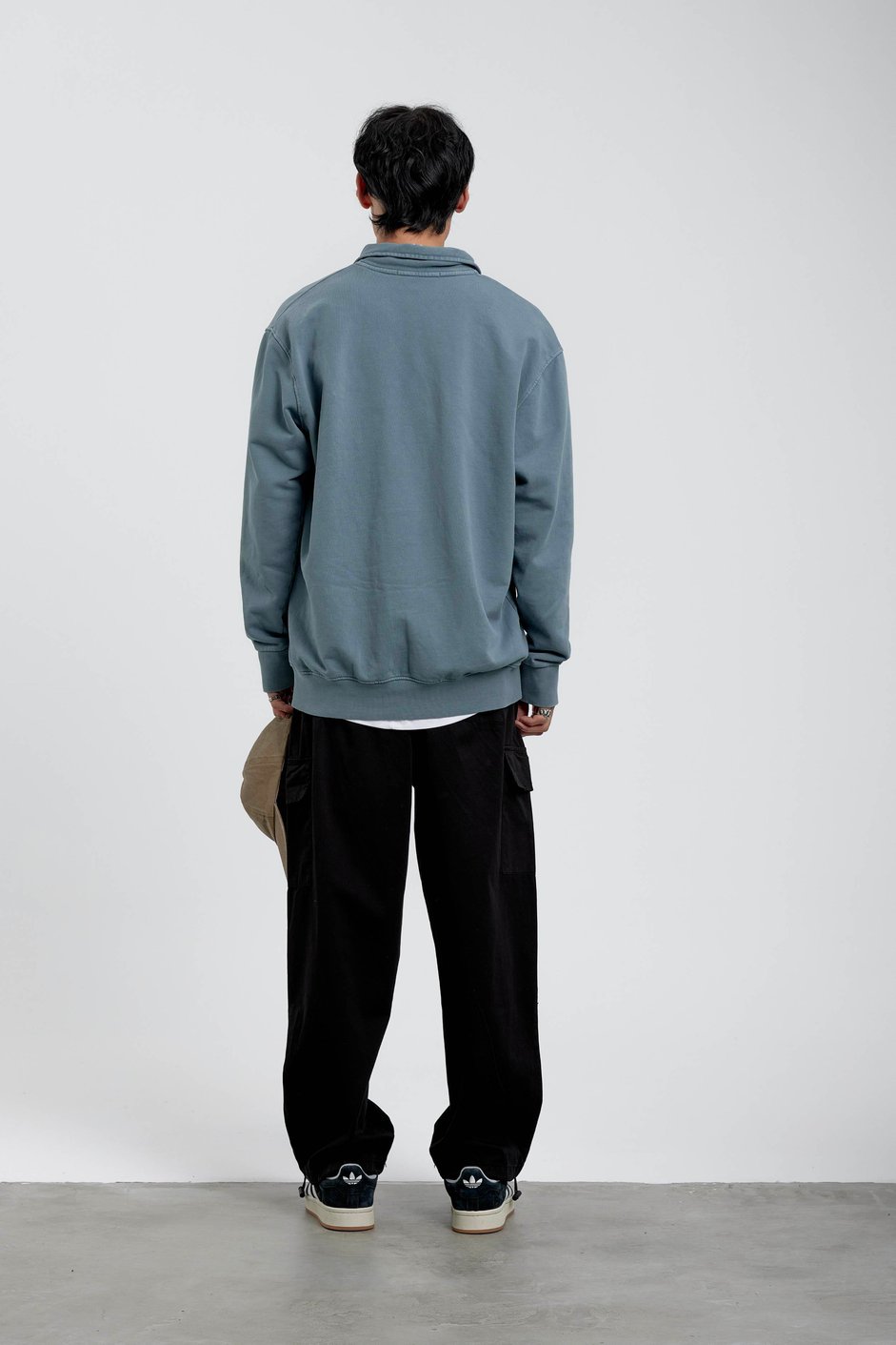 Mavi Brand Yazılı Yakası Fermuarlı Sweatshirt