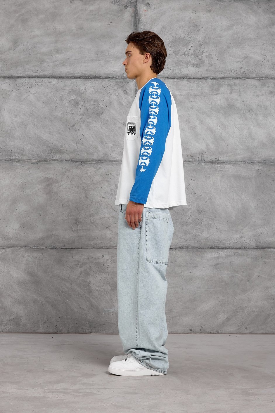 Mavi CEPLİ OVERSIZE SWEATSHIRT