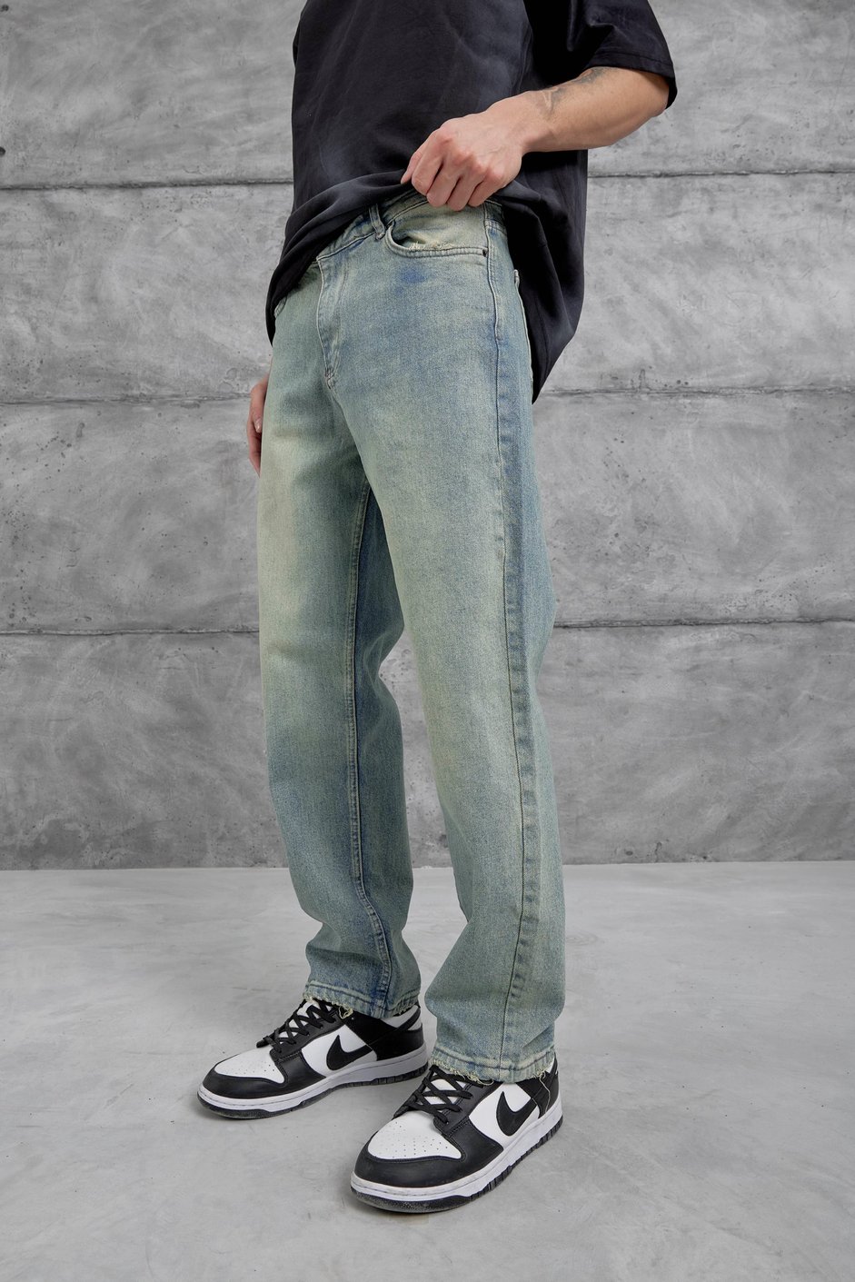Mavi Cth Taşlamalı Mavi Jean