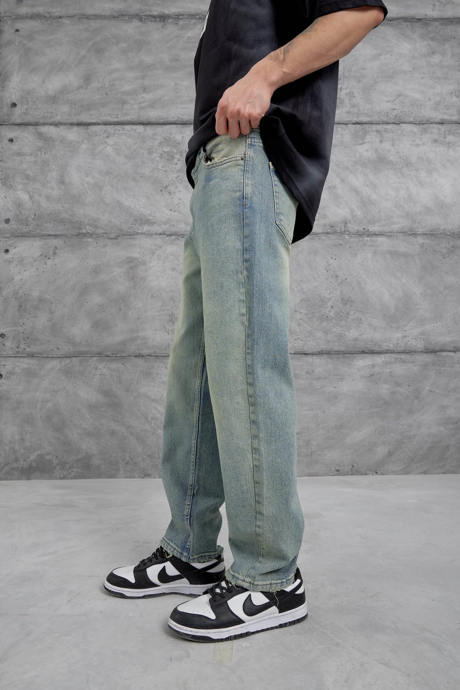 Mavi Cth Taşlamalı Mavi Jean
