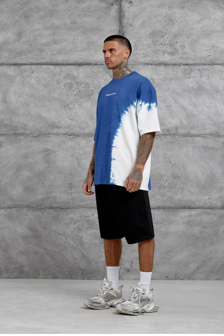 Mavi Desinged Brand Yazılı Oversize Tshirt
