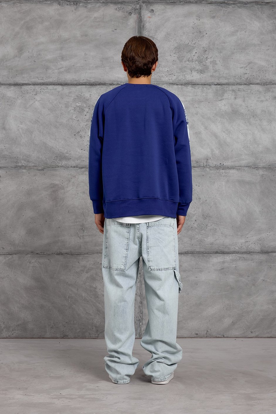 Mavi FIRÇA BOYALI SWEATSHIRT