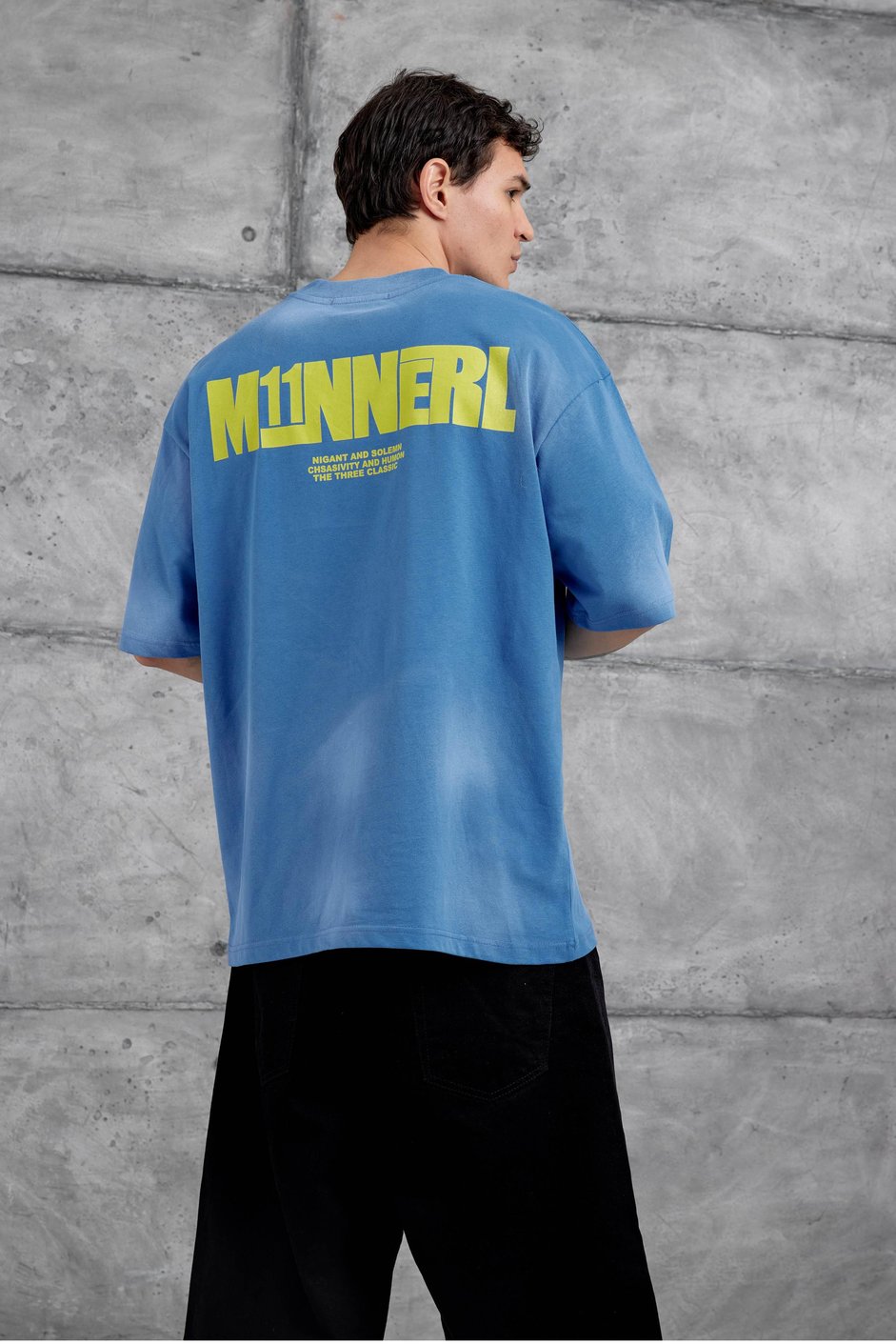 Mavi M11 Yazılı Oversize Tshirt