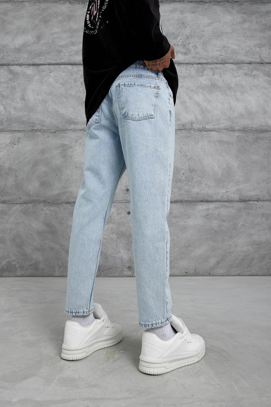 Mavi Mb Boyfriend Kalıp Taşlamalı Jean