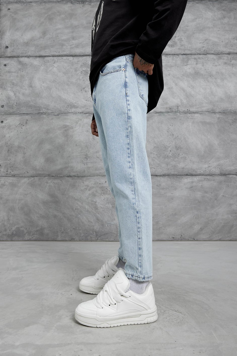 Mavi Mb Boyfriend Kalıp Taşlamalı Jean