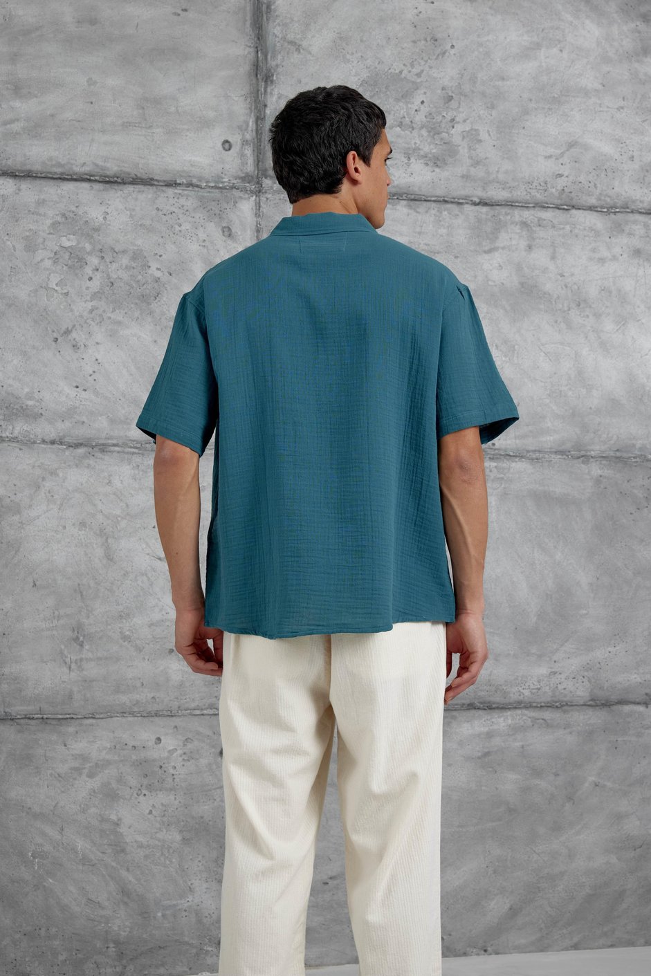 Mavi Mlm Elson Baskılı Oversize Gömlek