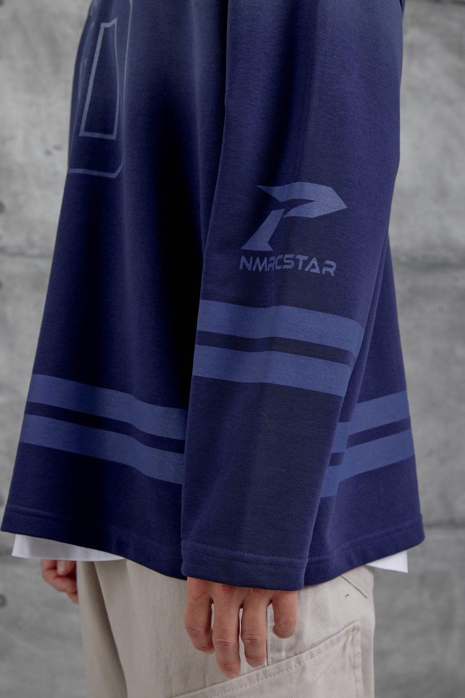 Mavi Nmrc 00 Baskılı Oversize Sweatshirt