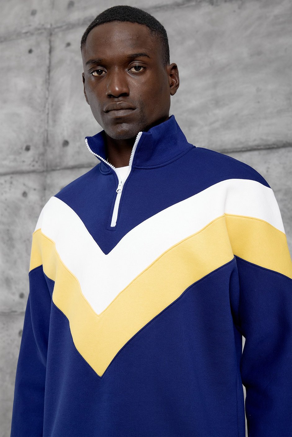 Mavi YARIM FERMUAR ŞARDONLU SWEATSHIRT