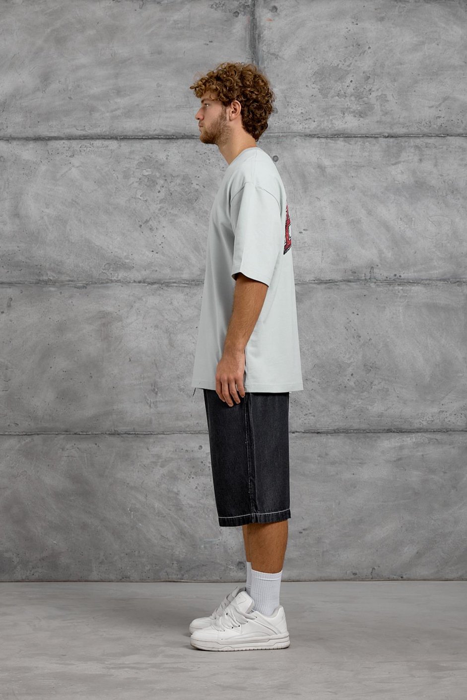 Mint Yeşili BYE BASKI OVERSIZE TSHIRT