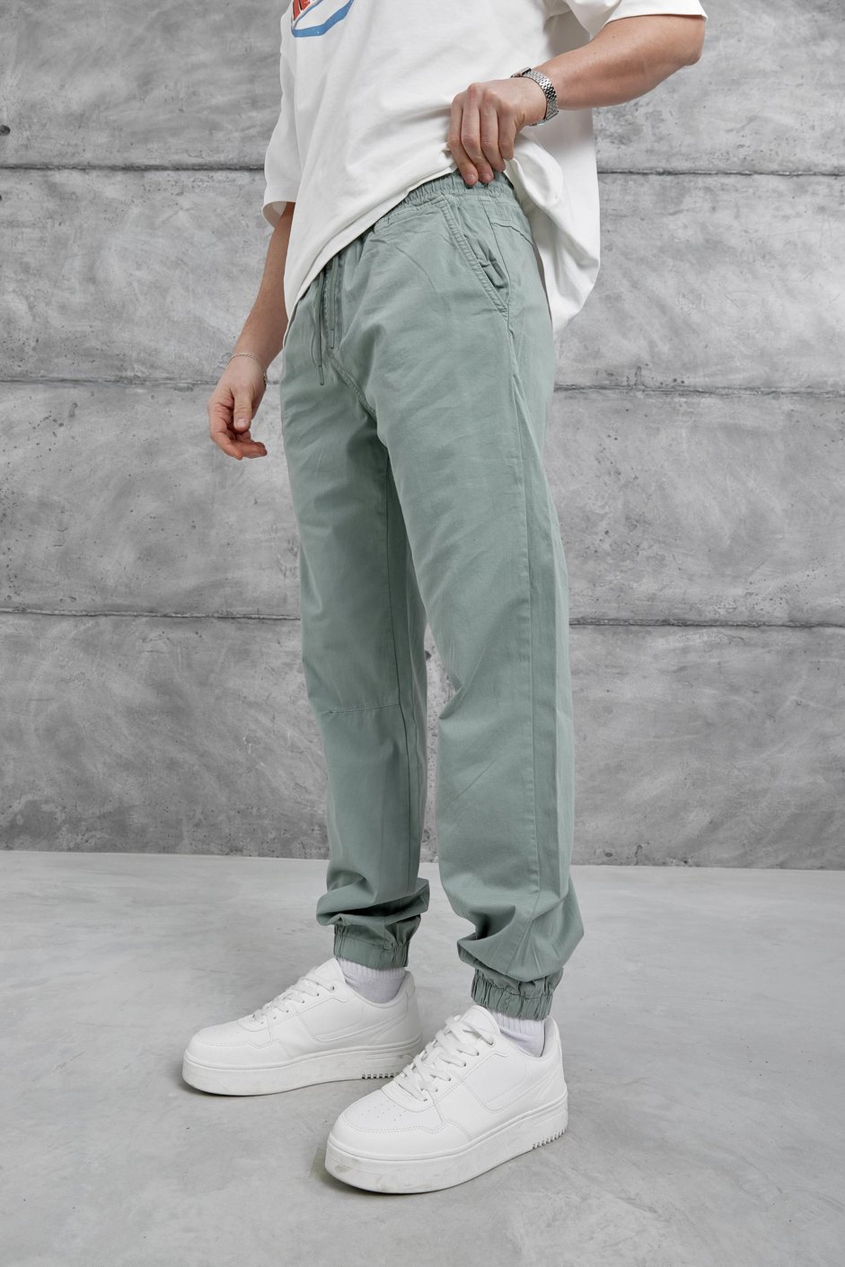 Mint Yeşili Yp Paça Lastikli Pantolon