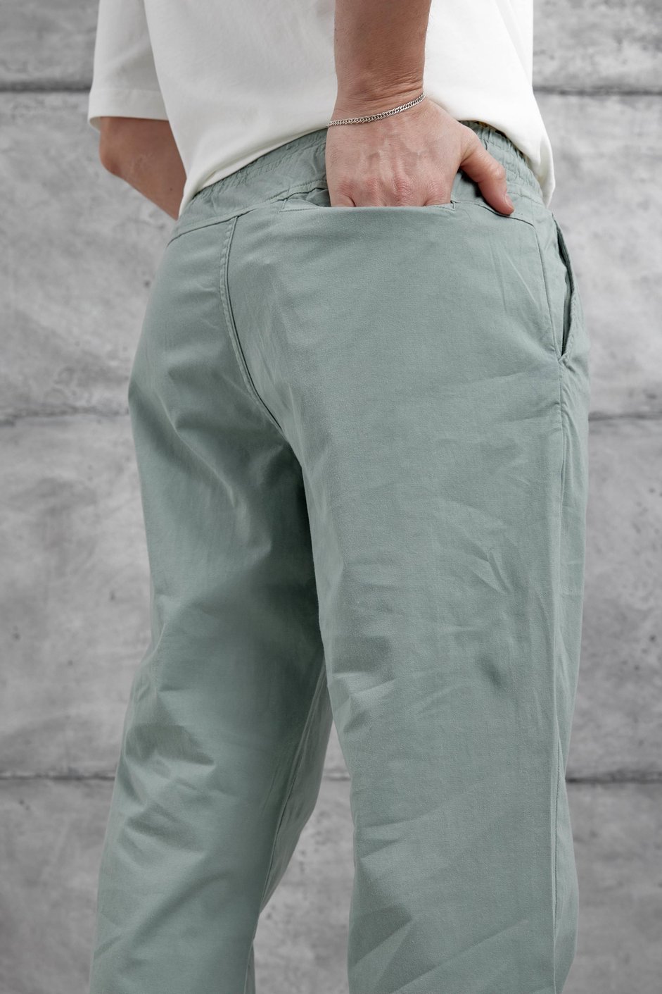 Mint Yeşili Yp Paça Lastikli Pantolon