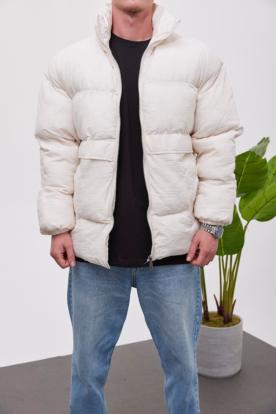 Nomarc 5070 Krem Şişme Mont