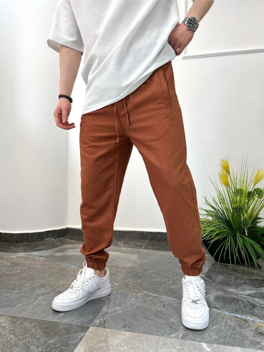Nomarc Kremit Rengi Keten Pantolon Nm-1