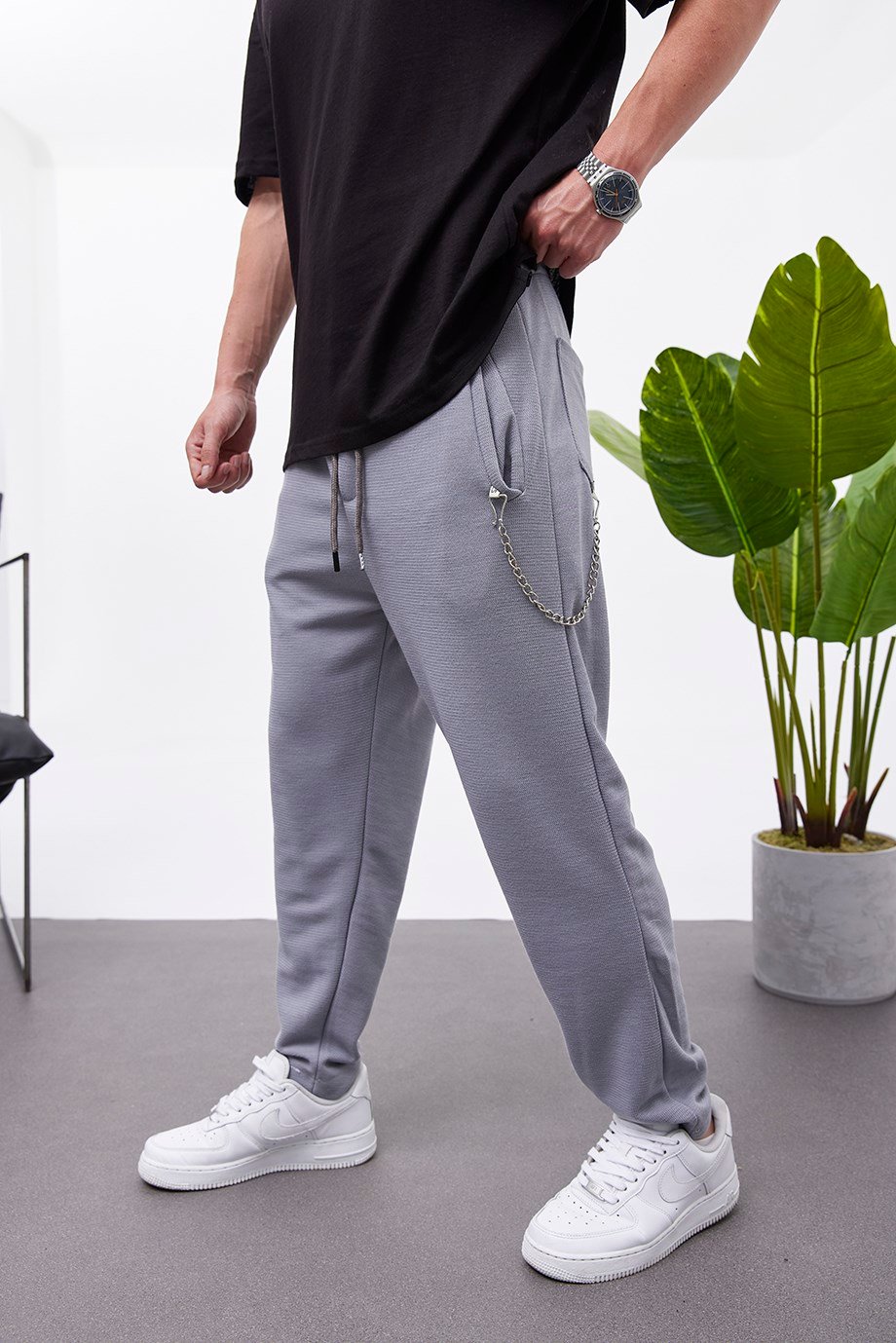 Nomarc Zincirli Füme Örme Pantolon