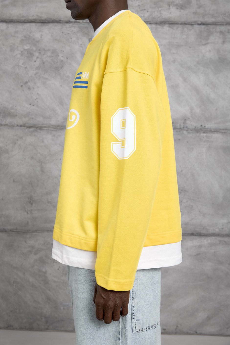 Sarı NMRC RAKAMLI OVERSIZE SWEATSHIRT