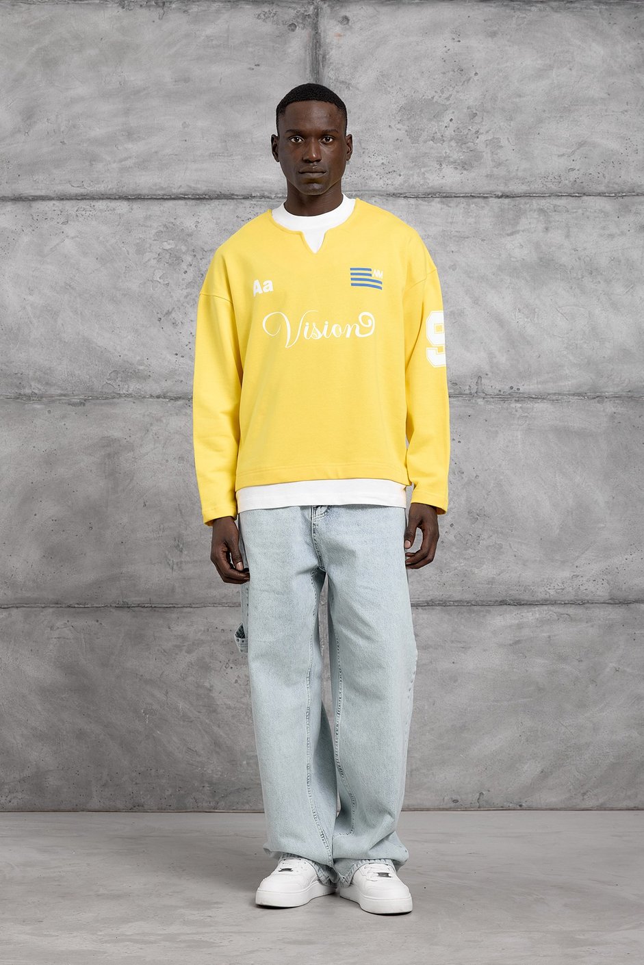 Sarı NMRC RAKAMLI OVERSIZE SWEATSHIRT