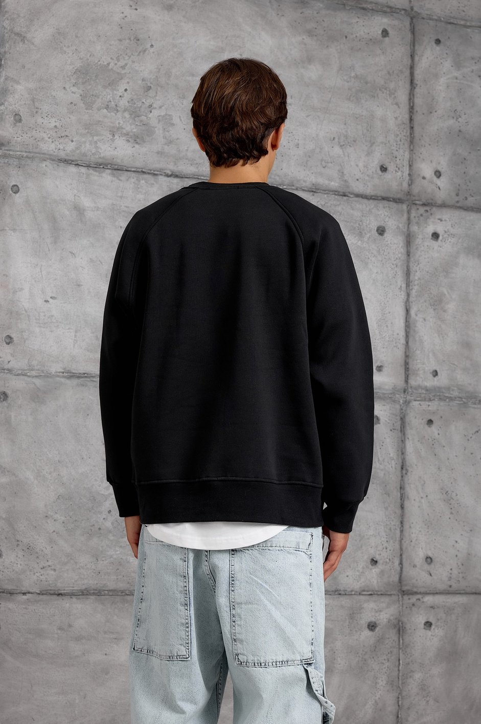 Siyah 19 BASKILI OVERSIZE SWEATSHIRT