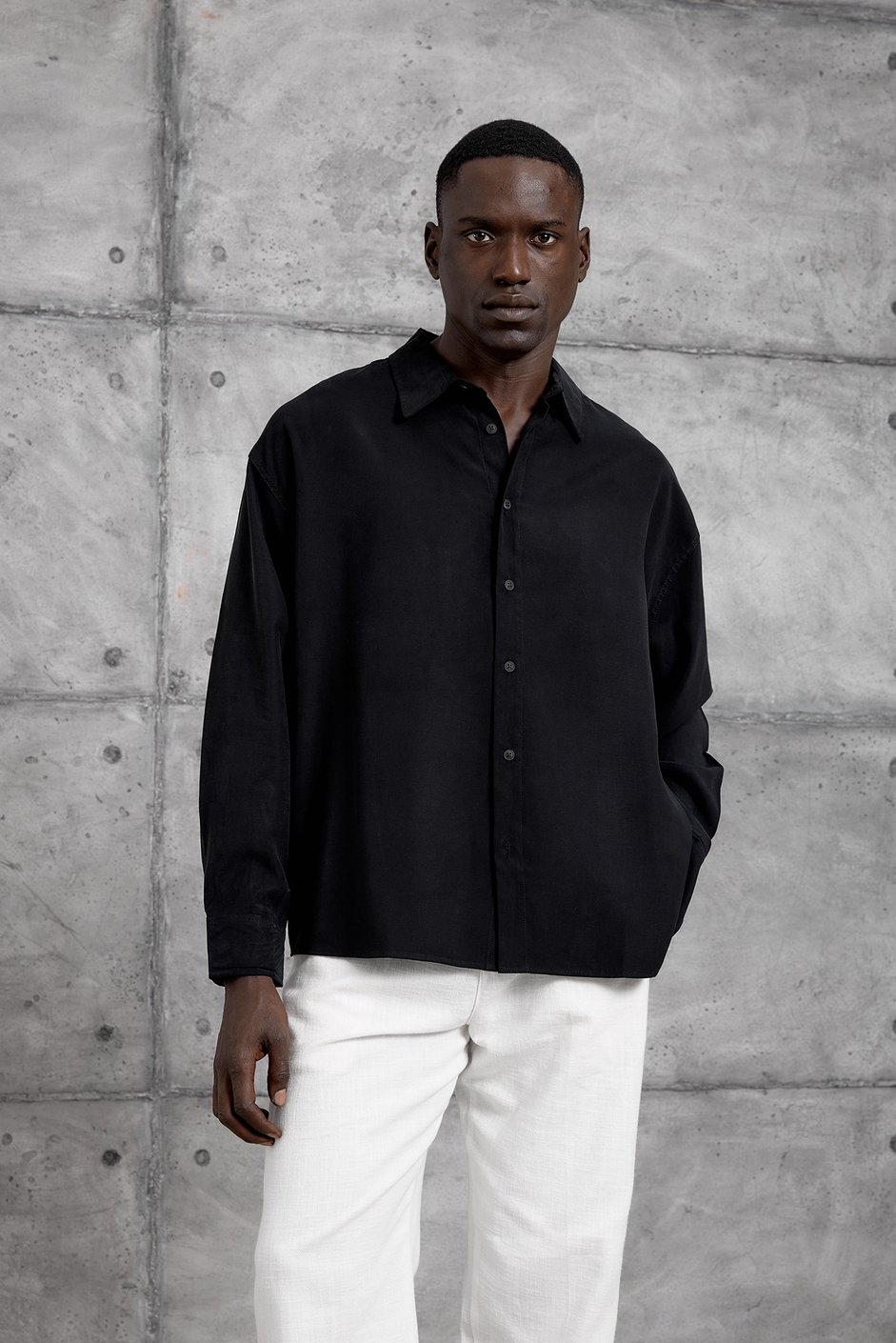 Siyah 251 OVERSIZE GÖMLEK