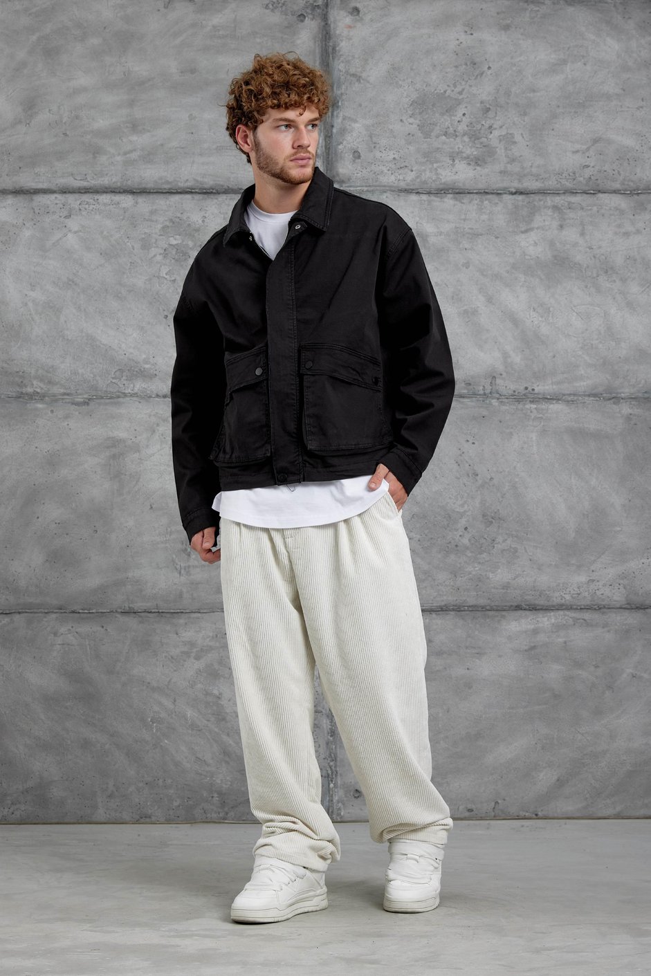 Siyah 251 Yıkamalı Oversize Ceket