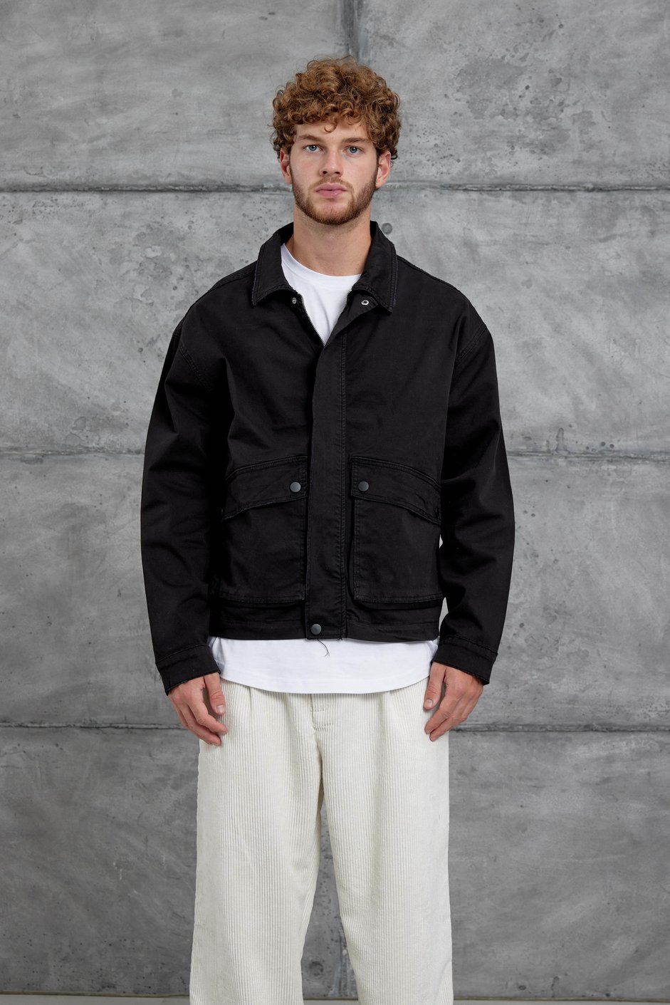 Siyah 251 Yıkamalı Oversize Ceket