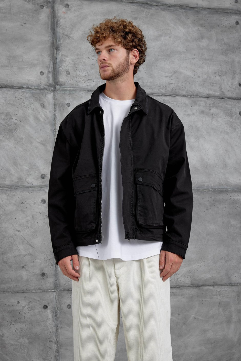 Siyah 251 Yıkamalı Oversize Ceket