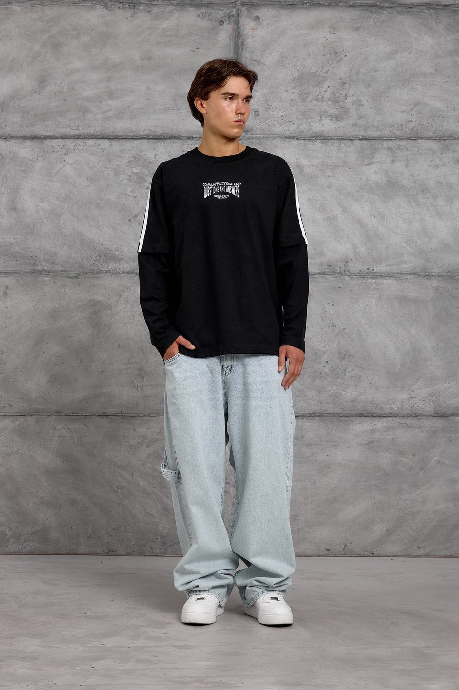 Siyah ARKA 11 BASKI SWEATSHIRT