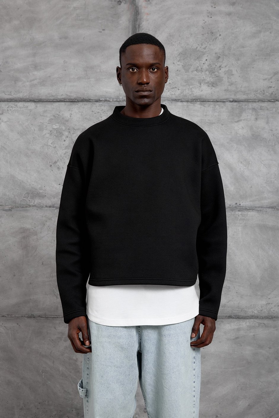Siyah ARKA DETAY OVERSIZE SWEATSHIRT