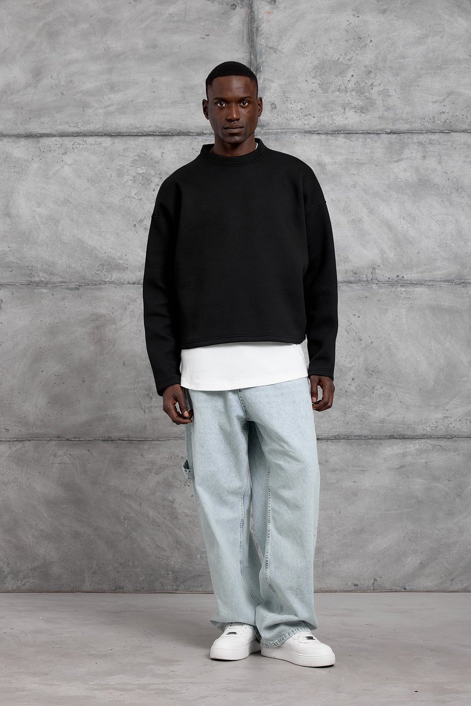 Siyah ARKA DETAY OVERSIZE SWEATSHIRT