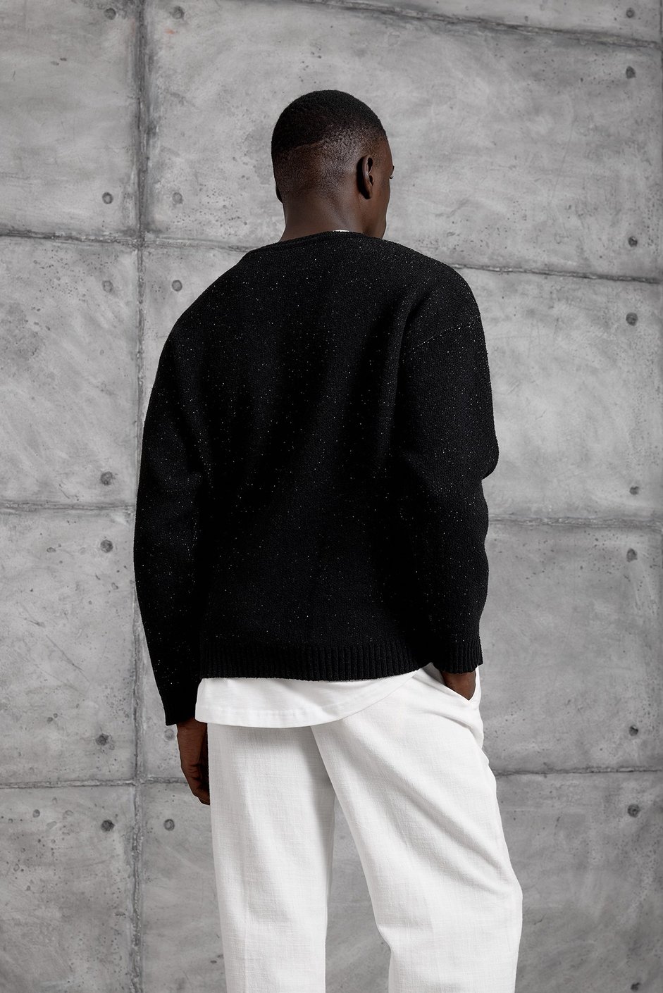 Siyah BOOSTED YAZILI TRİKO SWEATSHIRT