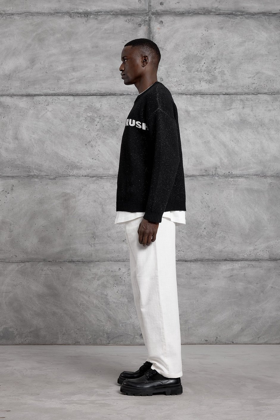 Siyah BOOSTED YAZILI TRİKO SWEATSHIRT