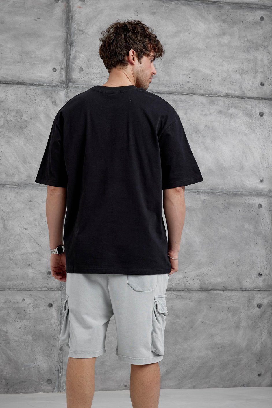 Siyah Brabus Yazılı Oversize Tshirt