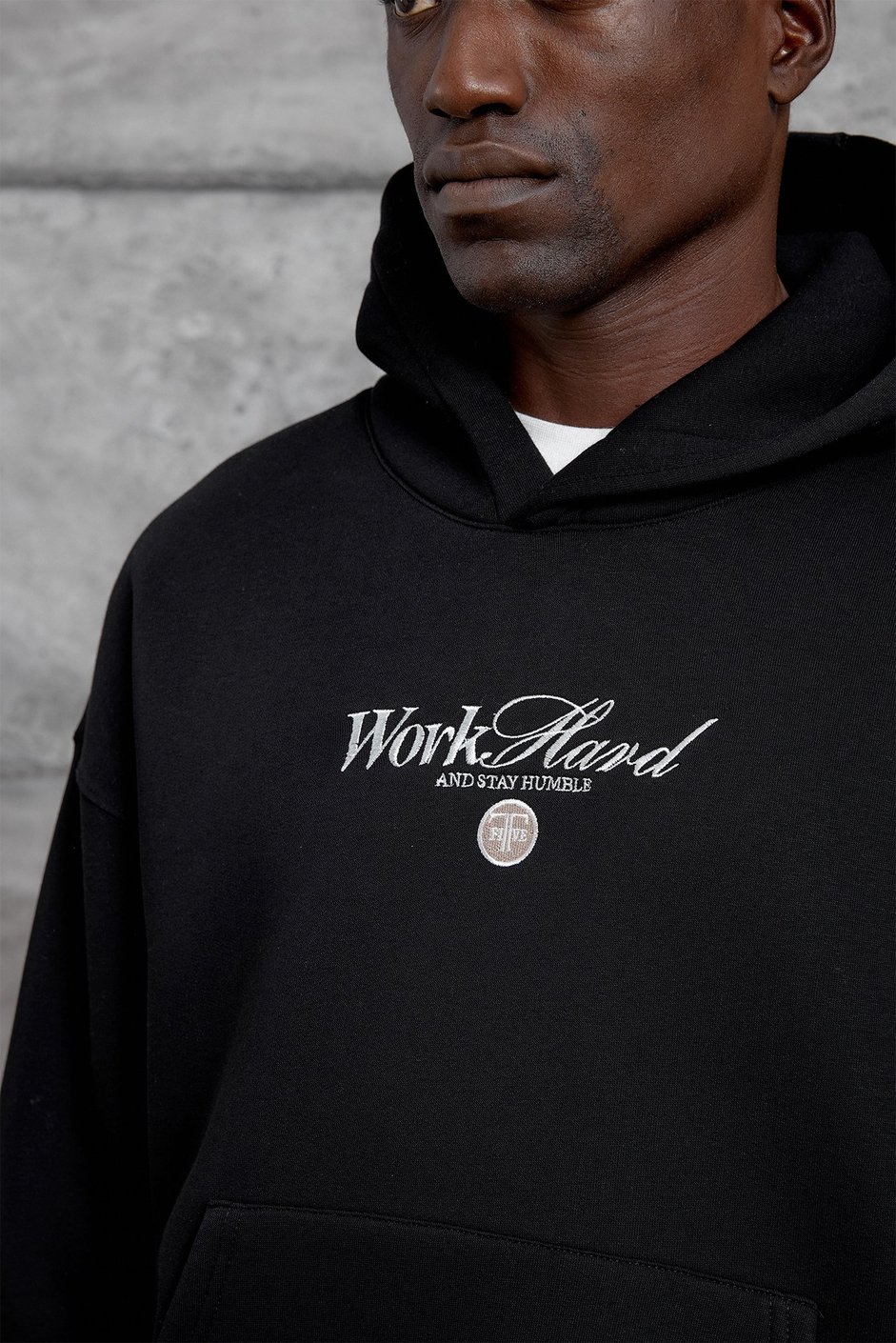Siyah CAR BASKI KAPÜŞONLU OVERSIZE SWEATSHIRT