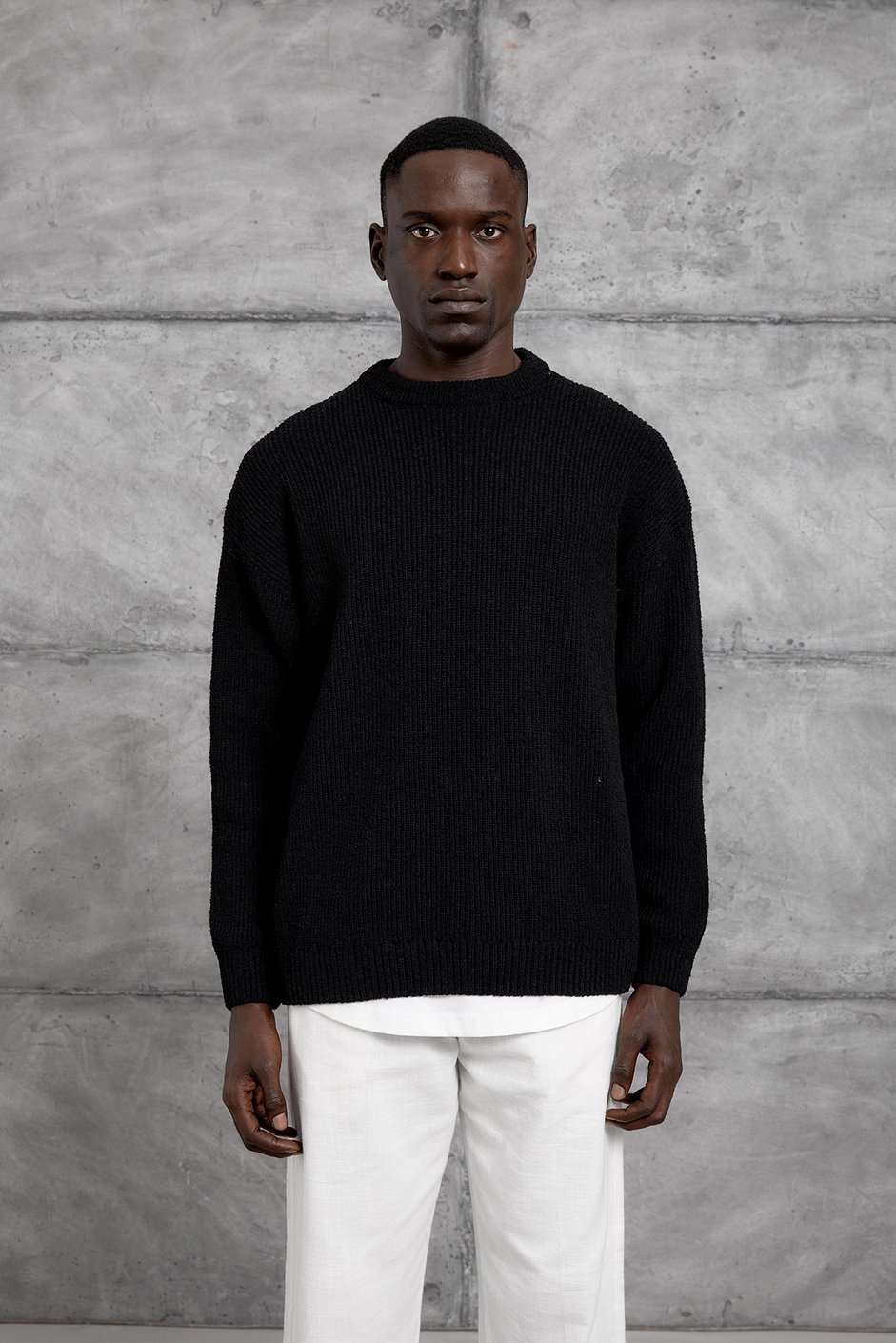 Siyah DP BİSİKLET YAKA TRİKO SWEATSHIRT