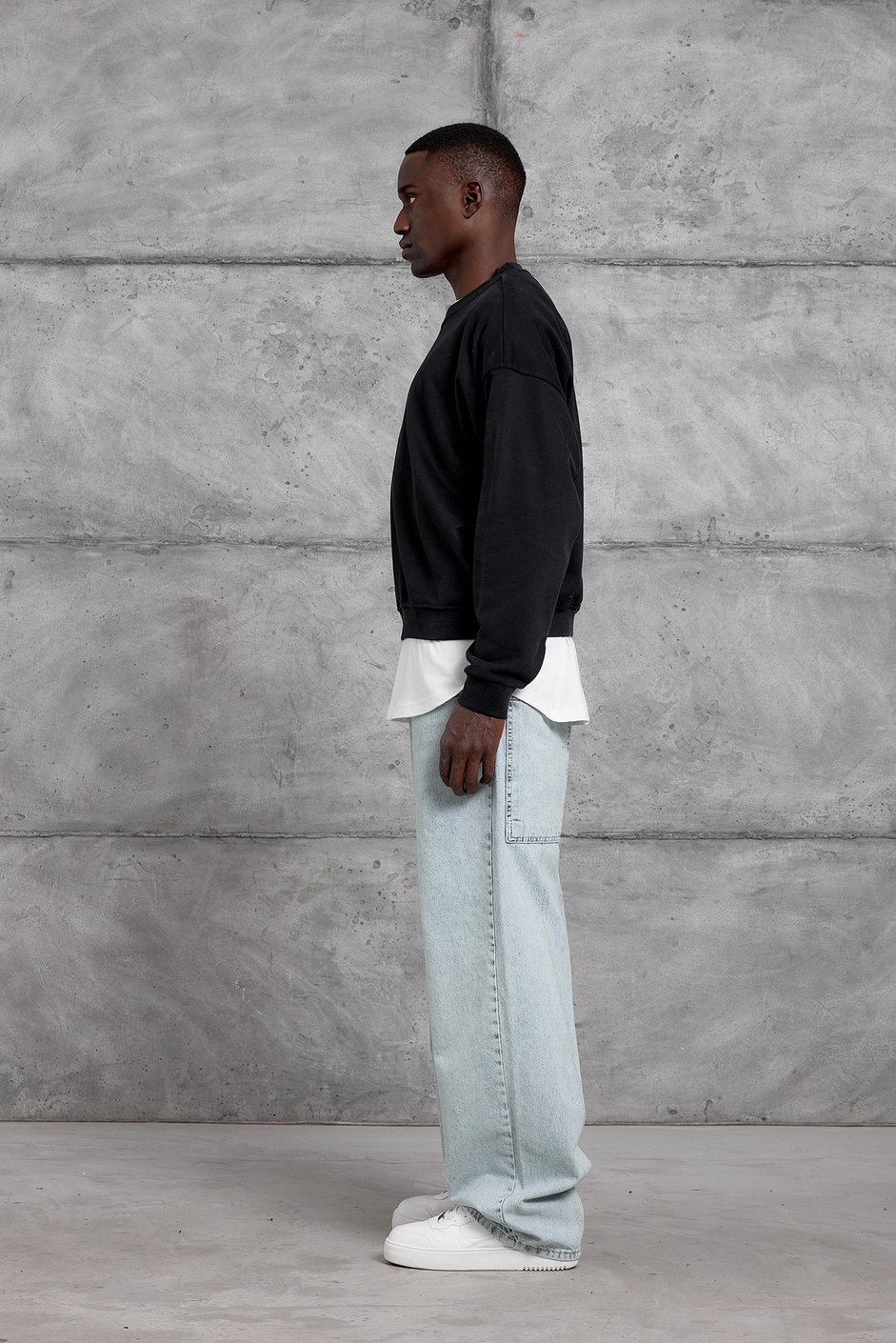 Siyah ETİKETLİ OVERSIZE SWEATSHIRT