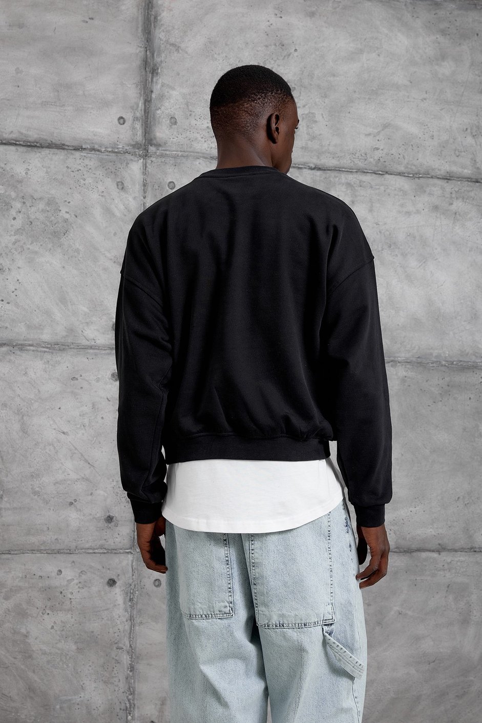Siyah ETİKETLİ OVERSIZE SWEATSHIRT