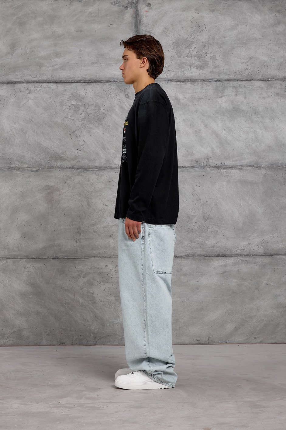 Siyah GREATNESS BASKI OVERSIZE SWEATSHIRT
