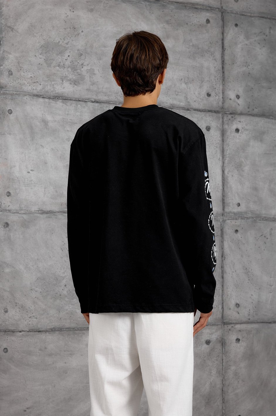 Siyah KARTAL BASKI SWEATSHIRT