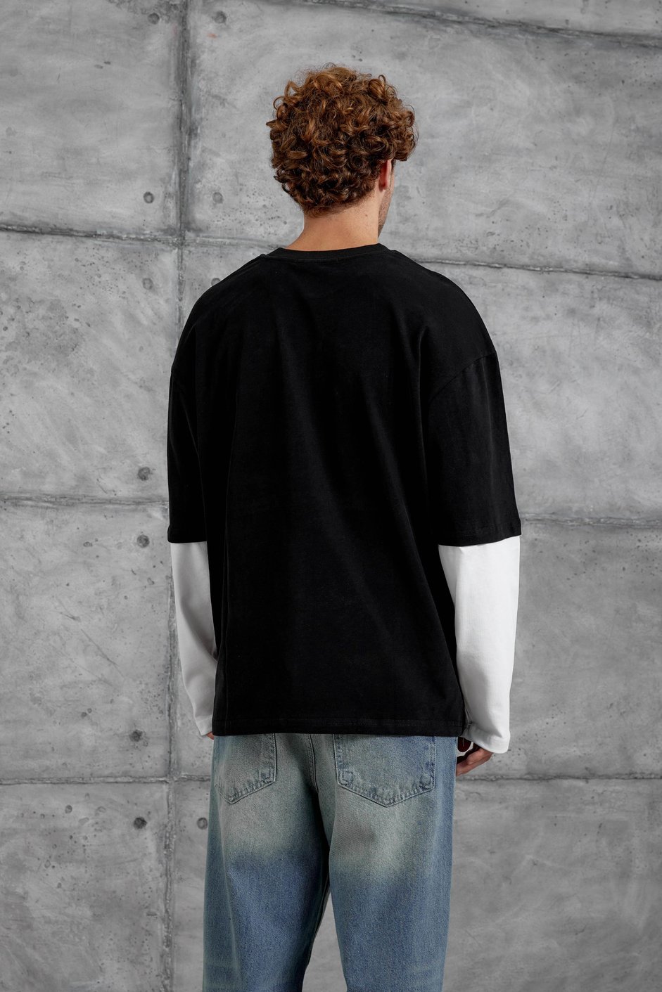 Siyah LİFE ON THE STREET PARÇA KOLLU SWEATSHİRT