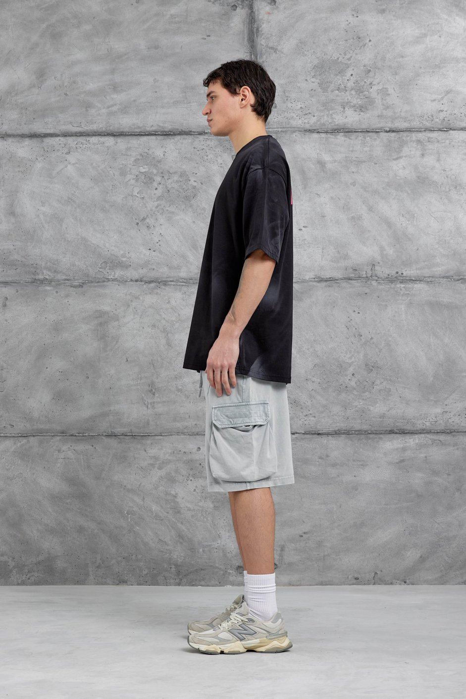 Siyah M11 Yazılı Oversize Tshirt
