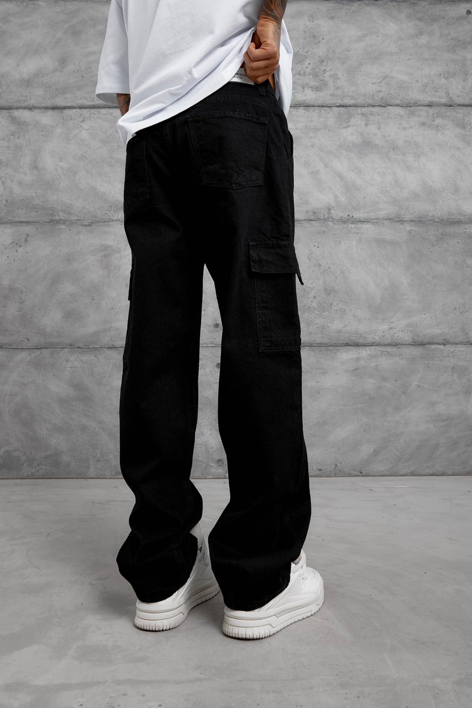 Siyah MB BAGGY KALIP KARGO PANTOLON