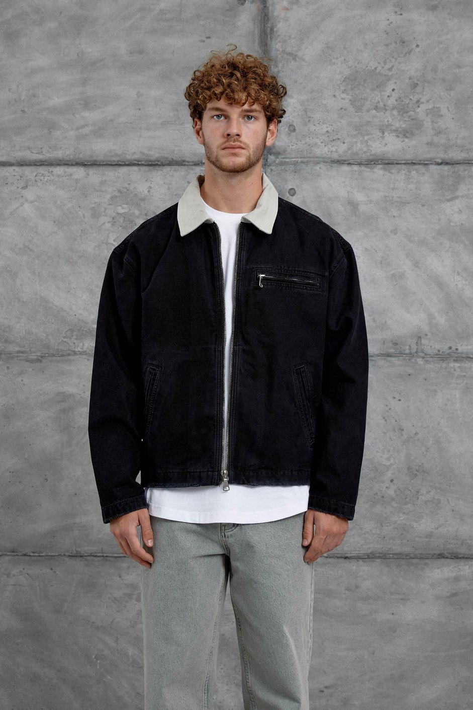 Siyah Mmx Cep Detaylı Denim Ceket