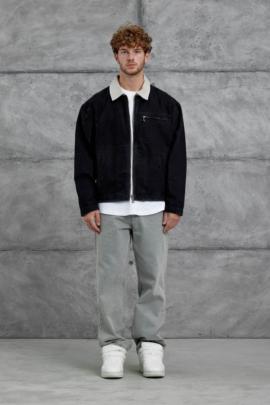 Siyah Mmx Cep Detaylı Denim Ceket